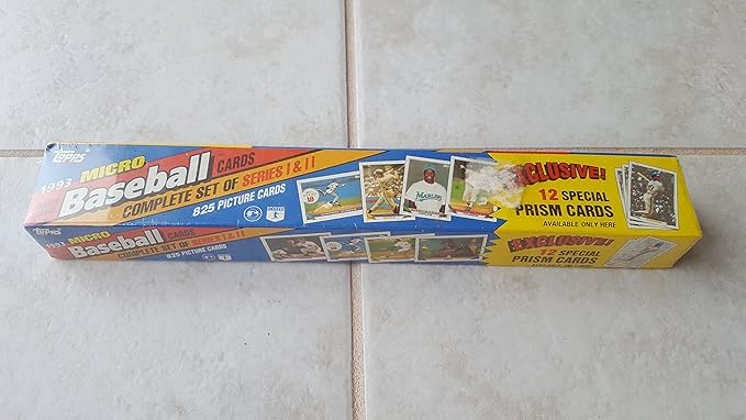 1993 Topps Micro Baseball Cards - Complete Set - Series I &amp II - With 12 Special Prism Cards