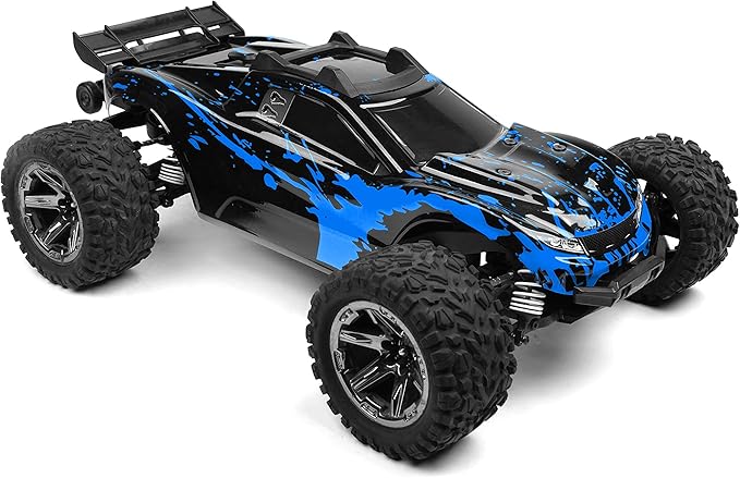 SummitLink Custom Body Muddy Blue Over Black Style Compatible for Rustler 4X4 Rustler BL-2S Rustler 4x4 Ultimate 1/10 Scale RC Car or Truck (Truck not Included) R4-BB-02