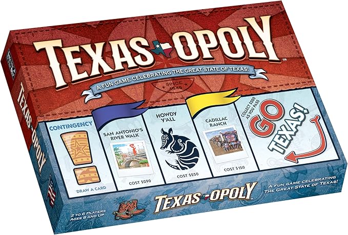Late for the Sky Texas-opoly Game 96 months to 9600 months