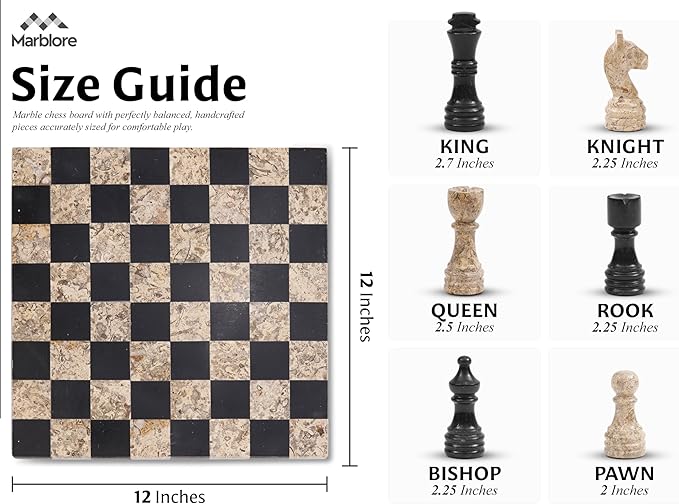 Marble Chess Set 12 Black &amp Coral with 32 Chess Pieces &amp 2 Extra Queens Board Games for Adults Luxury Chess Board &amp Valentines Day Gift for him
