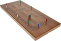 WE Games Large Wooden Cribbage Board Game Set 16.5 in Walnut Stain Cribbage Board 4 Track Coffee Table Décor for Adults Gift for Families