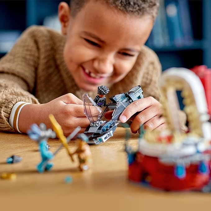 LEGO Marvel Black Panther Wakanda Forever King Namor’s Throne Room Building Kit 76213 Submarine Toy Building Set with 3 Marvel Mini Figures Great Gift for Kids Boys and Girls Age 7+ Years Old