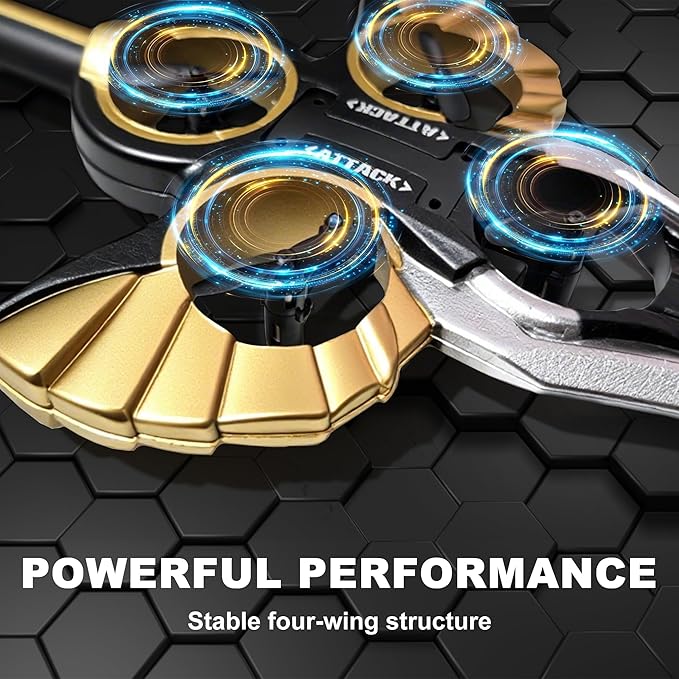 Flying Sword RC Airplane Gesture Control Airplane for Kids Adult 8-16 Remote Control Drone Sword with Light 360° Flip Gravity Sensing Stunt Roll Gifts for Kids Boys Girls Gold