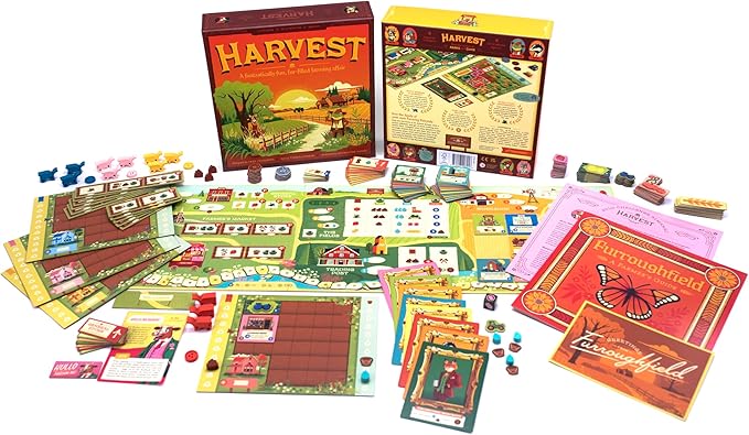 Keymaster Games Harvest | Strategy Board Game for Adults Families and Couples | Cozy Farming Experience | Easy-to-Learn | Quick 60-Minute Play for Game Night or Solo Challenge