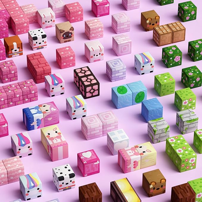 GobiDex 100PCS Magnetic Blocks Kid Building Toys for 3+ Years Old Girls Upgraded STEM Sensory Gifts for Princess Kids Magnets Game for Toddler