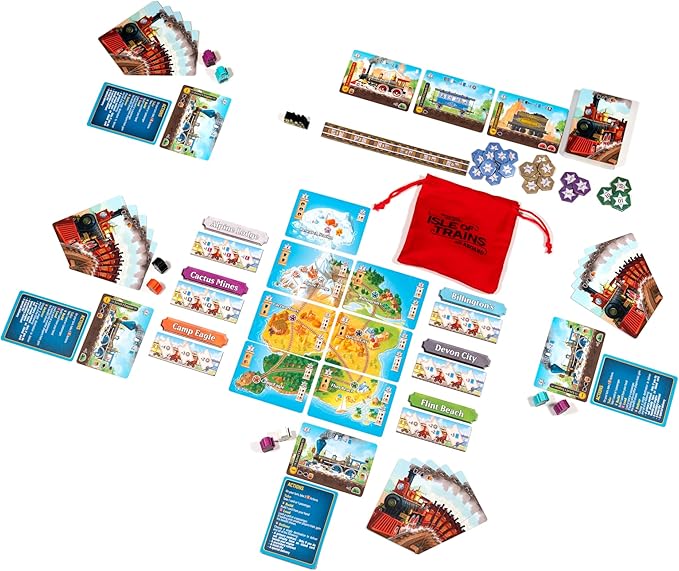 Isle of Trains: All Aboard Base Game by Dranda Games Strategy Board Game for 1 to 4 Players and Ages 12+