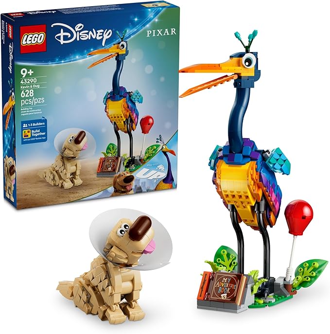 LEGO Disney and Pixar Kevin &amp Dug Building Toy - 'Up' Movie Set for Girls &amp Boys Ages 9+ - Disney Gift for Kids &amp Fans - Kids Bedroom or Desk Decor - 43290