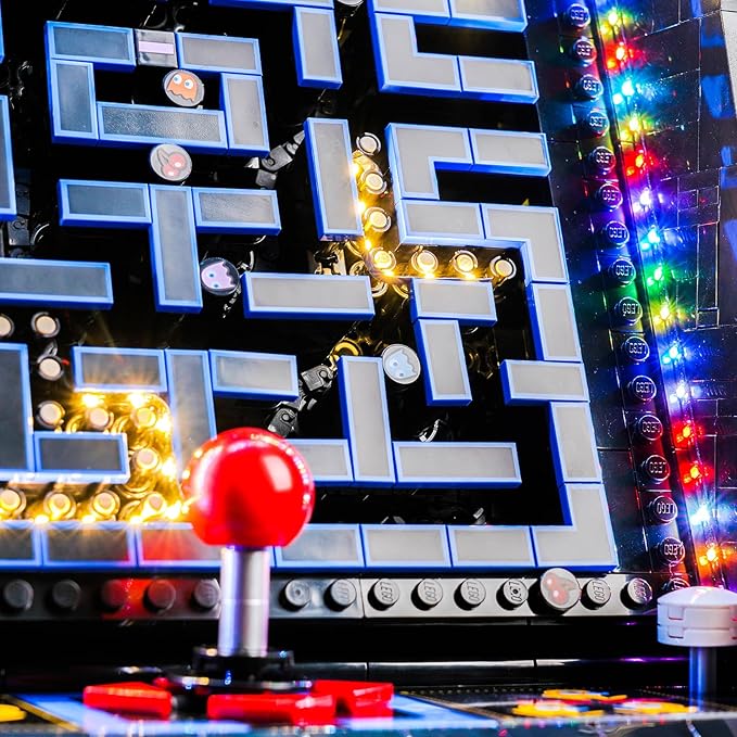 Upgraded Light Kit Compatible with Lego Icons PAC-Man Arcade Building Blocks Model Lights Decoration Compatible with Lego 10323 (Model Not Included)