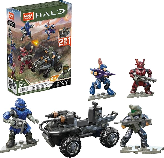 MEGA Halo UNSC Gungoose Gambit Attack Vehicle Halo Infinite Construction Set Building Toys for Boys