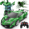 BLUEJAY Transform Rc Cars for Boys 4-7 8-12 2.4Ghz Remote Control Car 1:18 Scale Transforming Robot One-Button Deformation 360° Rotation Car Toy Gifts for Boys 3-5