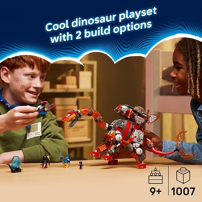 LEGO DREAMZzz Dino Jet Dinosaur Building Toy for Boys &amp Girls - Pretend Play Set for Kids Ages 9+ W/2 Build Options - Includes 4 Minifigures - Gift Idea for Birthdays - 71514