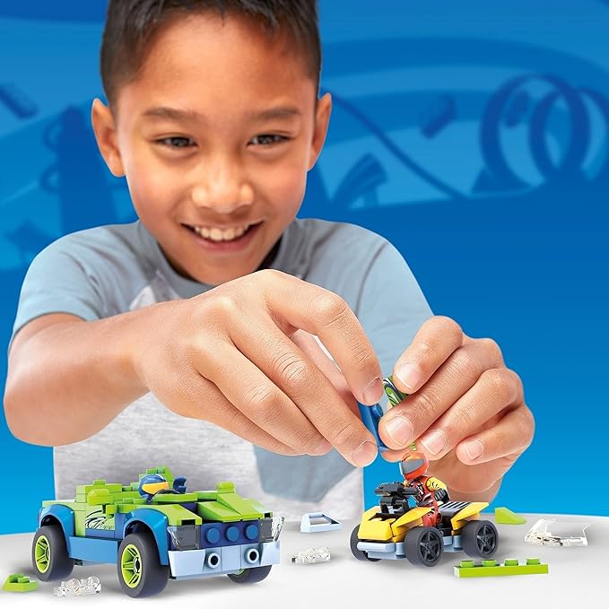 Hot Wheels Mega Construx Off-Duty and ATV Construction Set Building Toys for Kids 5 Years and Up