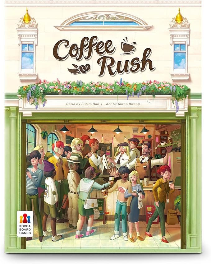 Coffee Rush Board Game - Brew Up Success in a Quick Addictive and Fun Coffee Adventure! Strategy Game for Kids &amp Adults Ages 8+ 2-4 Players 30 Minute Playtime