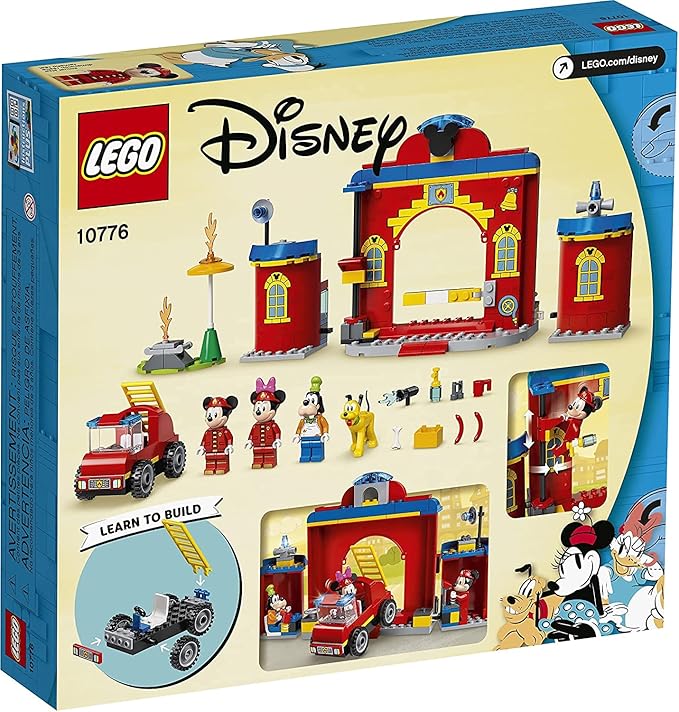 LEGO Disney Mickey and Friends – Mickey &amp Friends Fire Truck &amp Station 10776 Building Kit Fun Firehouse Play Set New 2021 (144 Pieces)
