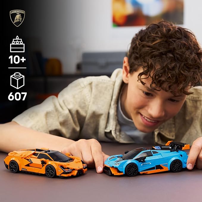 LEGO Speed Champions Lamborghini Revuelto &amp Huracán STO Car Toys - Building Toy for Pretend Play for Boys &amp Girls Ages 10+ - Model Car Kit Display - Gift Idea for Kids - 77238