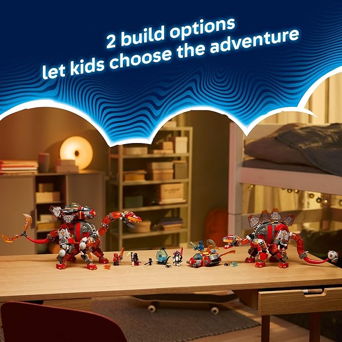 LEGO DREAMZzz Dino Jet Dinosaur Building Toy for Boys &amp Girls - Pretend Play Set for Kids Ages 9+ W/2 Build Options - Includes 4 Minifigures - Gift Idea for Birthdays - 71514