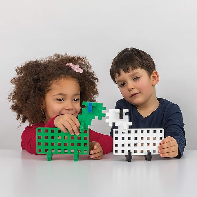 PLUS PLUS Learn to Build Big Building Toys Set for Toddlers and Preschoolers Stem Toys for 3+ Year Old 60 Interlocking Blocks - Basic