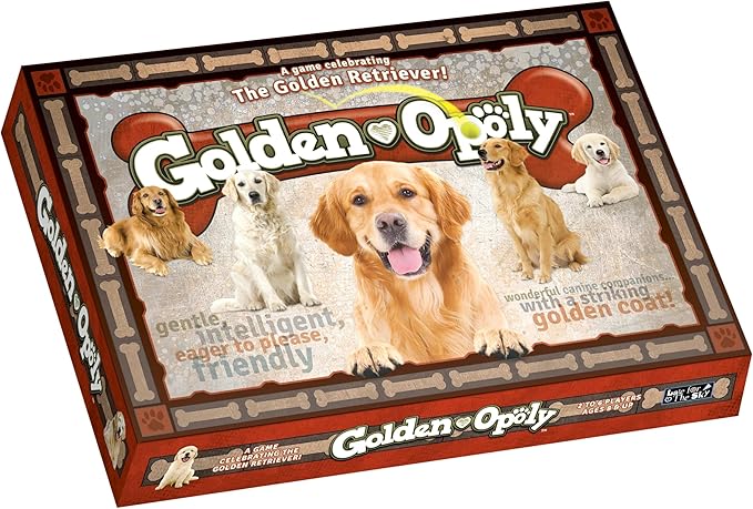 Late for The Sky Golden Retriever-Opoly Dog Board Game Family Strategy Game for 2–6 Players Ages 8+ Opoly-Style Gameplay Gift for Dog Lovers Classic Property Trading Fun
