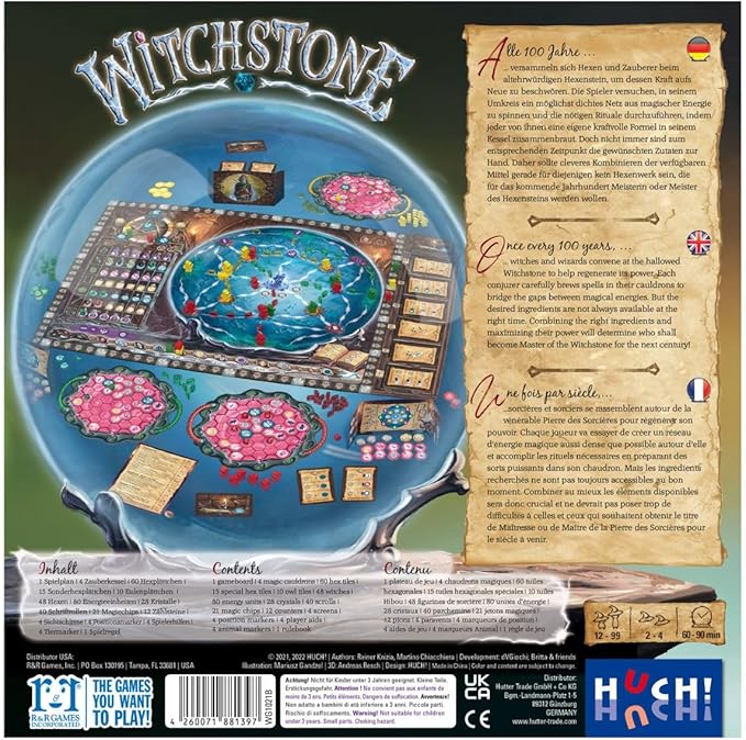 R&ampR Games Witchstone Strategy Board Game for Kids Teens and Adults Ideal for Family Night