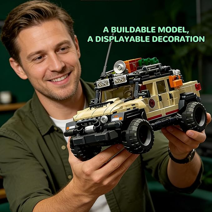Dinosaur Classic Off-Road Vehicle Building Set 3-in-1 All-Terrain Car Trucks Collection Model Kit for Adults -1632PCS