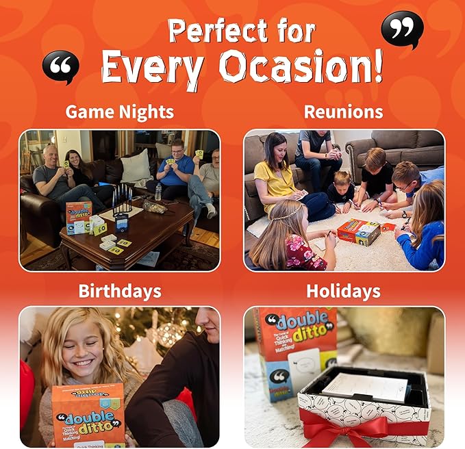Inspiration Play Double Ditto - a Hilarious Award-Winning Family Party Game for 4-20 Players (Ages 8 and up)