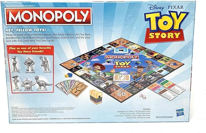 Monopoly Toy Story Board Game Family and Kids Ages 8+ Brown/A