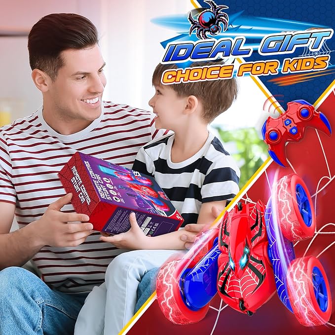 Remote Control CarRC Cars Boys Toys for 3 4 5 6 7 8 9 10 11 12 Year Old Boy Double Sided 360°Flip 4WD Rechargeable Drift RC Race Car Birthday Gifts Easter Basket Stuffers for Kids Age 3-12