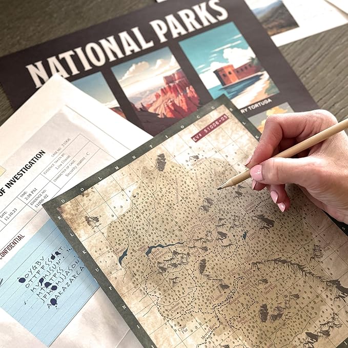 Mystery Game | National Parks Trail of Secrets – Be a Detective and Investigate an Unsolved case Escape Room Puzzle Game for Date Night Family Night or Solo.