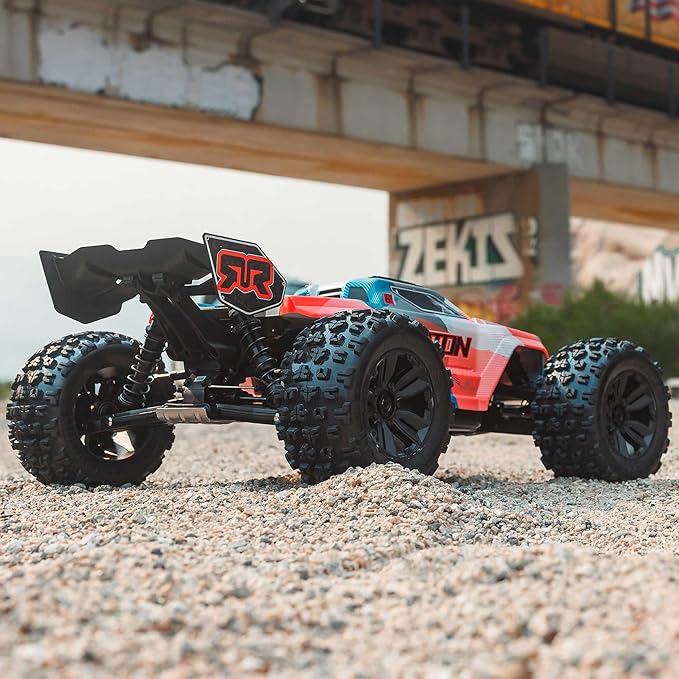 ARRMA RC Truck 1/8 KRATON 4X4 6S BLX BRUSHLESS V6 Speed Truck RTR (Lipo Battery and Charger Not Included) (Blue/Orange) ARA8608V6T1