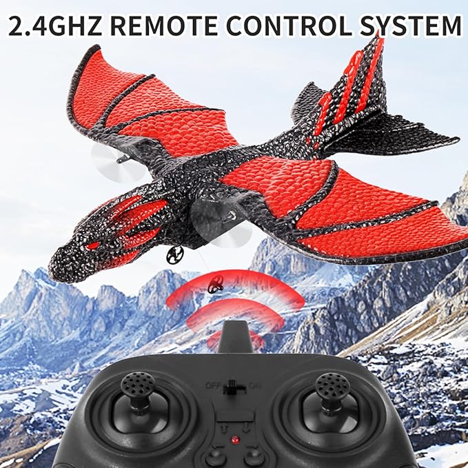 GoolRC Remote Control Plane RC Airplanes 2.4Ghz Remote Control Airplane with Gyro Stabilizer EPP Foam Glider Toy for Beginners Adults 2 Batteries