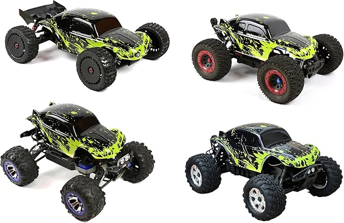 SummitLink Custom Body Compatible for 1/10 1/8 Scale RC Car or Truck (Truck not Included) (Muddy Green Over Black)