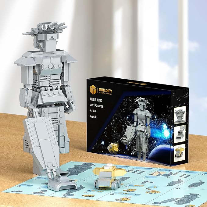 Mega Maid Spaceball I Creative Building Set with Mini Eagle 5 Space Movie Car Robot Model Building Kit Christmas Birthday Toy Gift for Fans Teens Kids 8+