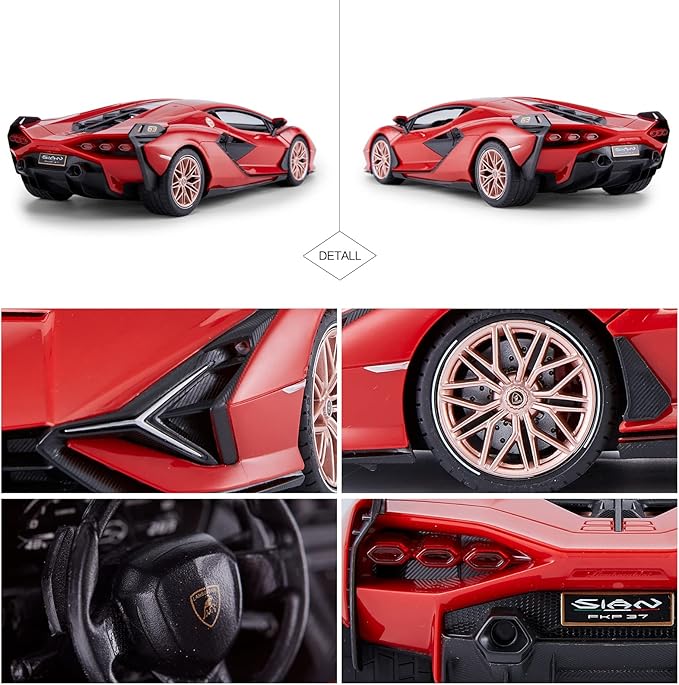 RASTAR RC Car Lamborghini Sián FKP 37 1/14 Remote Control Car Lamborghini RC Toy for Kids Boys - RED