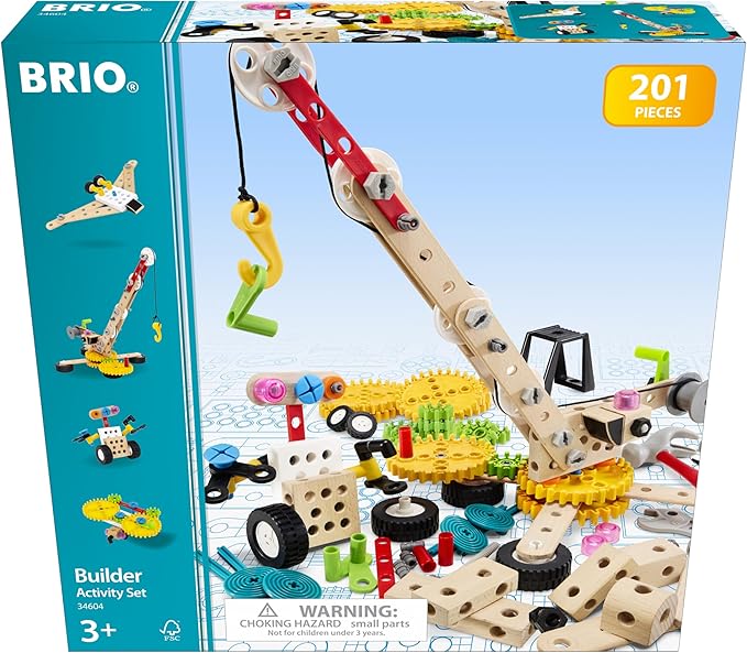BRIO Builder - 34604 Builder Activity Set | Educational Roleplay &amp Construction Toy for Kids Aged 3 Years Up