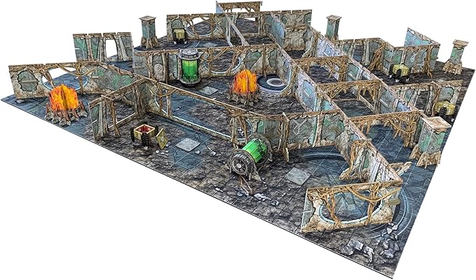Battle Systems - Modular Tabletop 3D Gaming Sci-Fi Terrain - Perfect for 28mm-35mm Miniatures and Figures - No Painting Required - Science Fiction Aliens 40K Wargame - (Alien Catacombs)