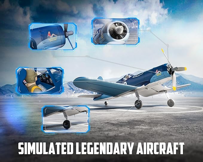 volantexrc Brushless RC Plane 4 Channel Remote Control Airplanes with 6-Axis Gyro3 Modes &amp Aerobatics 2.4GHz Radio Controlled Aircraft for Beginners &amp Adults