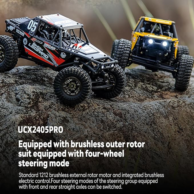 TOUCAN RC HOBBY US in Stock UDI RC UCX2405PRO 1/24 4x4 RC Rock Crawler Model Brushless Motor ESC Radio Controlled Off-Road Vehicles RTR Car attery for Ages 14+