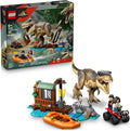 LEGO Jurassic World T. rex River Escape - Dinosaur Toy for Kids Boys and Girls Ages 5-7 - Jurassic World Toy Boat Minifigures - Creative Dinosaur Gift for Movie Fans - 76975