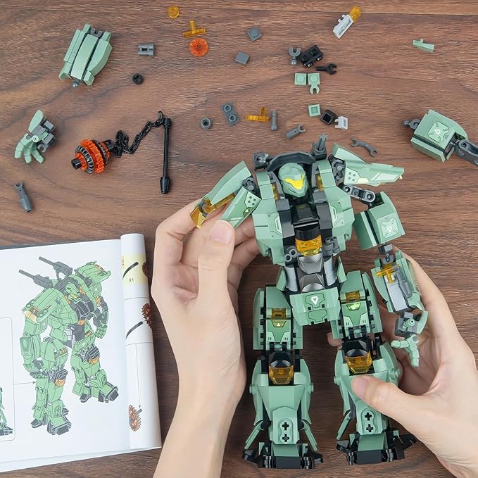 HIGH GODO Transforming Mech Robot Building Blocks SetDestroy Warrior City Action Mech Model Building Kit 542 Pieces Cool Robots Toys Gift for Adults and Teens 14+
