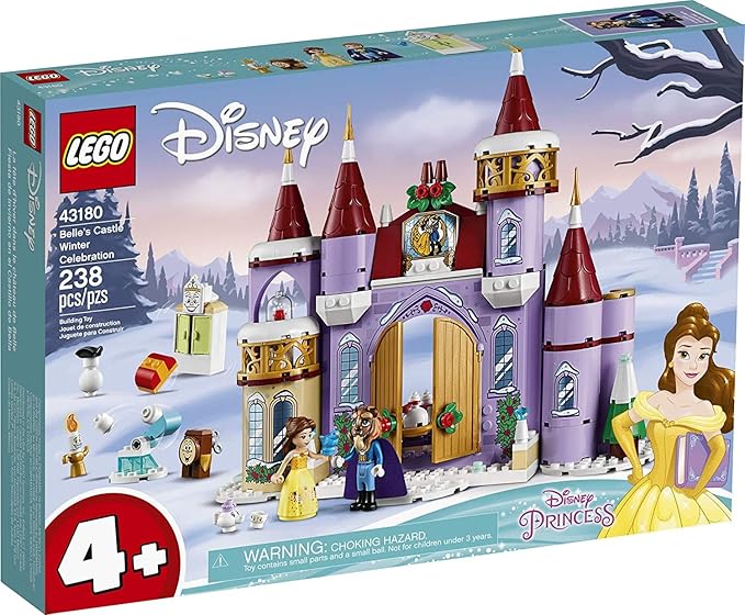 LEGO Disney Belle’s Castle Winter Celebration (43180) Disney Princess Building Kit Makes a Great Birthday for Kids who Love Disney’s Beauty and The Beast (238 Pieces)