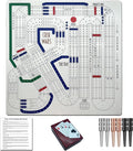 Cribbage Wars Board Game - 2026 Large Wooden Cribbage Set with Traps Classic Board Game for Family Night &amp Bar Gatherings (35 x 35cm) (Acrylic)