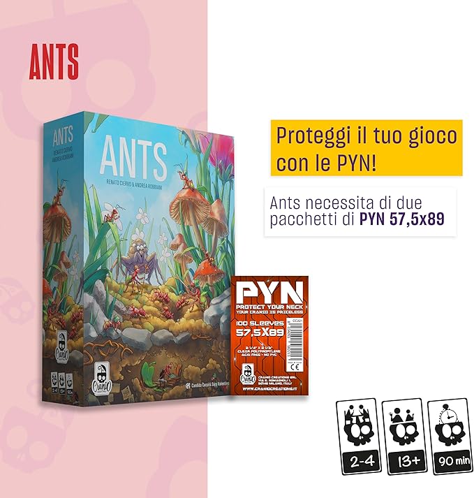 Cranio Creations - Ants - Ants to conquer the garden - 2-4 players 90 minutes - Game for experts - Age 13+ - Italian edition