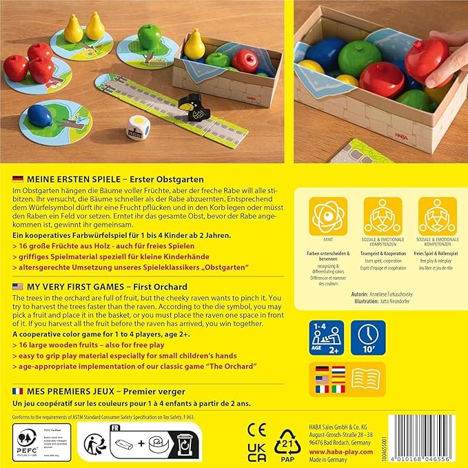 HABA My Very First Games - First Orchard Cooperative Toddler Game Ages 2 Years + (German Box)