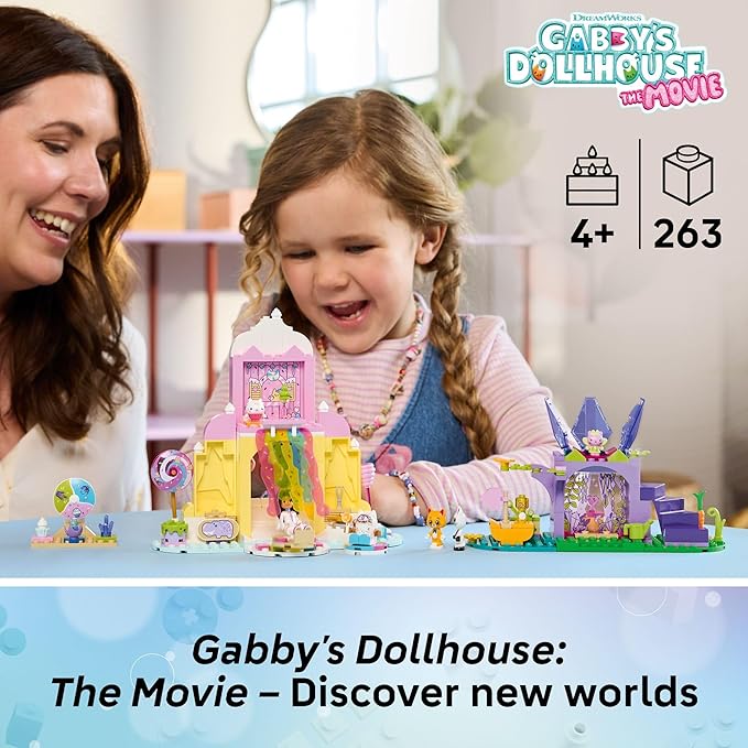 LEGO Gabby’s Dollhouse Sweet Treat Mountain &amp Kitty Garden Building Blocks - Pretend Play &amp Learning Toy for Girls &amp Boys Ages 4+ - W/Gabby &amp Pandy Paws Figures - Gift Idea for Birthd
