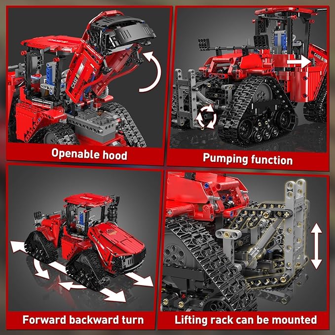 Mould King 18020 Technik Crawler Tractor Building Sets APP Programmable Construction Large Vehicle Model Set Tracked Tractor Building Kits Gift Toy for 14+ Adult/Teens/Enthusiasts(1769 Pcs)