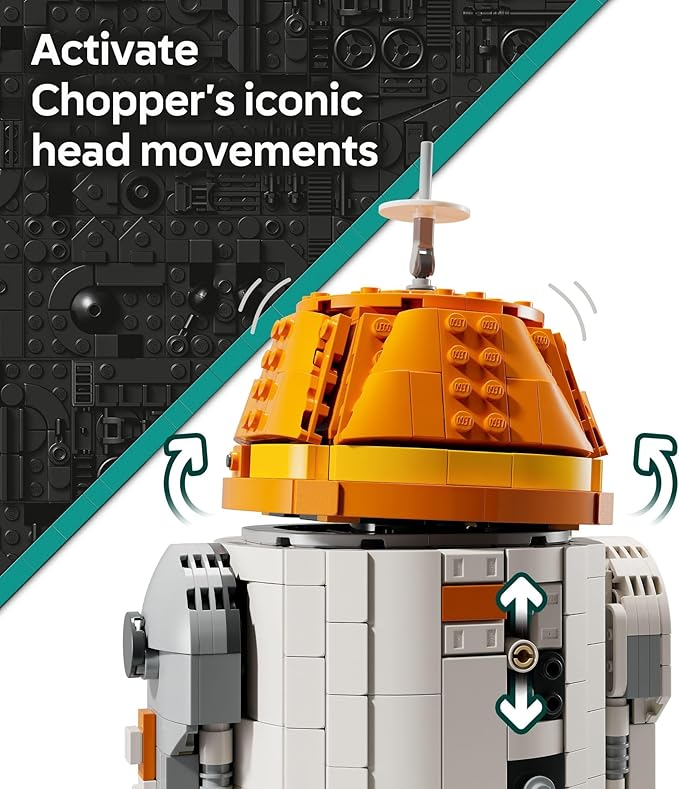 LEGO Star Wars: Ahsoka Chopper (C1-10P) Astromech Droid Set - Building Toy for Kids Ages 10+ - Makes a Great Gift for Boys and Girls - Model Kit and Room Decor Idea for Sci-Fi Adventure Fans - 75416