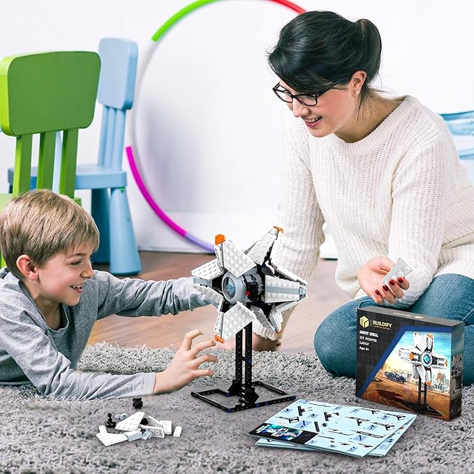 Nubee Ghost Shell Building Blocks for Kids Ages 9+ Generalist Shell Building Toy Sets Featuring a Display Stand Lightfall Model Toy for Adults Game Fans (378 Pieces)