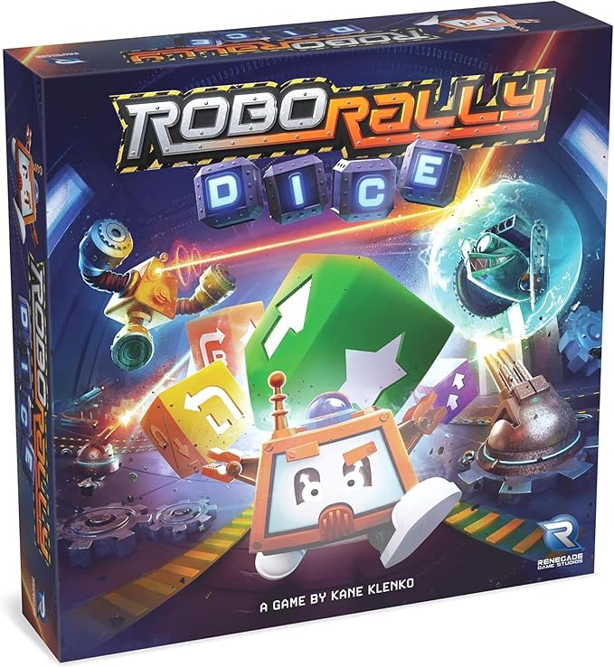 Renegade Game Studios Robo Rally Dice Board Game - Robot Racing Strategy Competitive Multiplayer 2-4 Players 30-45 Min