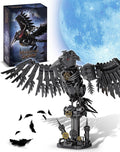 Mechanical Crow Building Block Sets for Adults Compatible with Lego Raven Animal Collection Model Halloween Decor for Home or Office STEM Toys Gift for Teens Boys and Girls 8-14 (1018PCS)