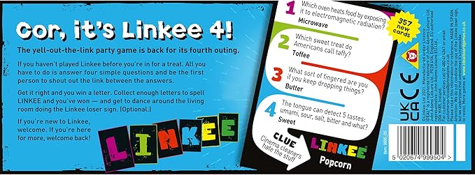 Ideal | LINKEE Trivia Game: Four Little Questions with one Big Link! | Family Games | for 2-30 Players | Ages 12+ Nylon/a